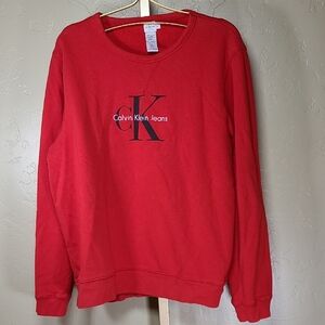 Calvin Klein Bold Red Crewneck Sweatshirt XL